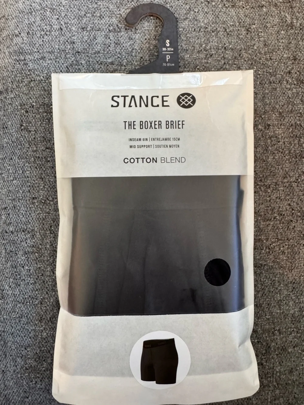 NWT Stance Black Cotton Blend The Boxer Briefs - Men's S
